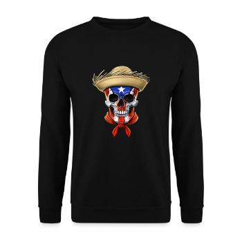 Crâne de Porto Rico - Sweat-shirt Unisexe - noir - Devant - Alina (178cm) & Michal (187cm)