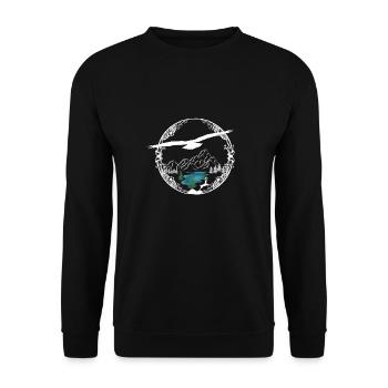 Adler - Unisex Pullover - Schwarz - Vorne - Alina (178cm) & Michal (187cm)