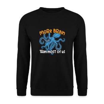 Intelligenter Oktopus - Unisex Pullover - Schwarz - Vorne - Alina (178cm) & Michal (187cm)