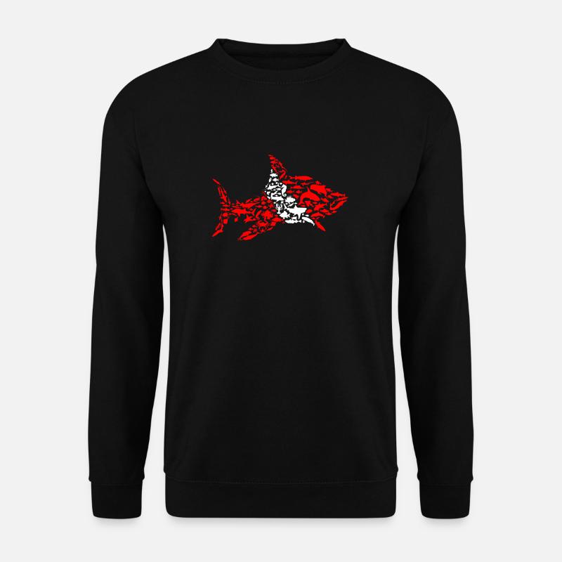 SHARK FLAG Tauchen / Tauchen / busseig / Mergulho / Tauchen - Unisex Pullover - Schwarz
