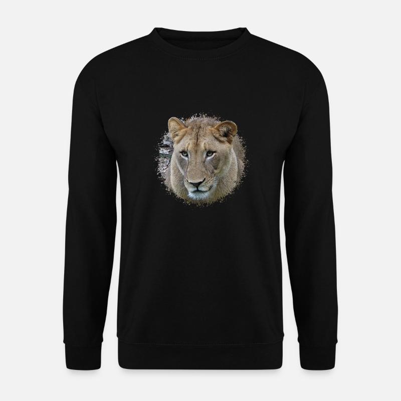 Löwin - Unisex Pullover - Schwarz