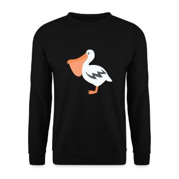 pelican - Unisex Sweatshirt - black - Front - Alina (178cm) & Michal (187cm)