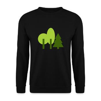 Parc forestier des arbres - Sweat-shirt Unisexe - noir - Devant - Alina (178cm) & Michal (187cm)
