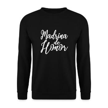 Madrina de Honor Bridesmaid Wedding Team Bride - Unisex Sweatshirt - black - Front - Alina (178cm) & Michal (187cm)