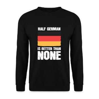 American German - Unisex Sweatshirt - black - Front - Alina (178cm) & Michal (187cm)