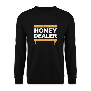 Honey Dealer Beekeeper Bee Honey Beekeeping Honeycomb - Unisex Sweatshirt - black - Front - Alina (178cm) & Michal (187cm)