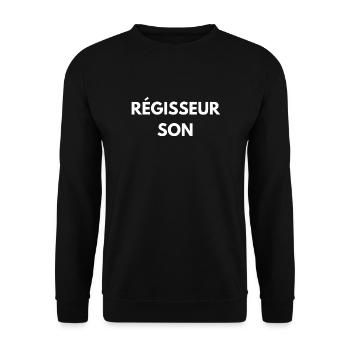 T-shirt régisseur son - Sweat-shirt Unisexe - noir - Devant - Alina (178cm) & Michal (187cm)