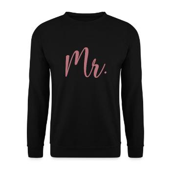 Mr. Matching Couple Engagement Wedding Honeymoon - Unisex Sweatshirt - black - Front - Alina (178cm) & Michal (187cm)