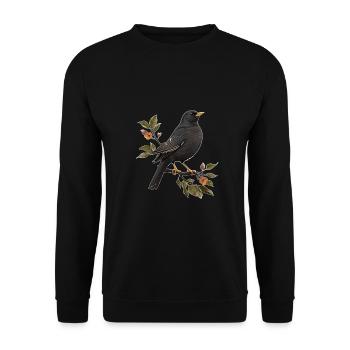 Blackbird - Unisex Sweatshirt - black - Front - Alina (178cm) & Michal (187cm)