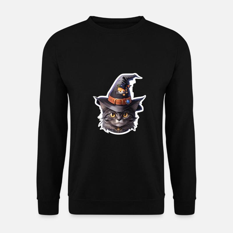 Halloween Cat - Unisex Sweatshirt - black