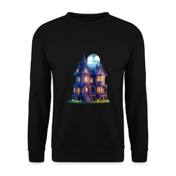 Gruselhaus - Unisex Pullover - Schwarz - Vorne - Alina (178cm) & Michal (187cm)