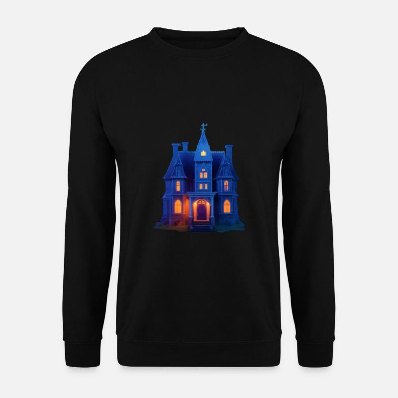Gruselhaus Halloween - Unisex Pullover - Schwarz