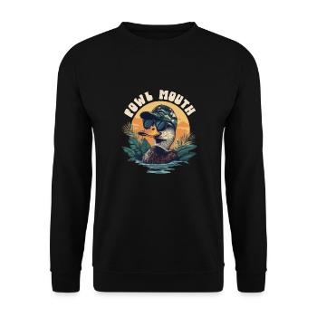 Canard à bouche de volaille fraîche au coucher du soleil avec camouflage - Sweat-shirt Unisexe - noir - Devant - Alina (178cm) & Michal (187cm)
