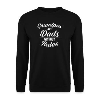 Grand-père Grand-père Grand-père Papa - Sweat-shirt Unisexe - noir - Devant - Alina (178cm) & Michal (187cm)