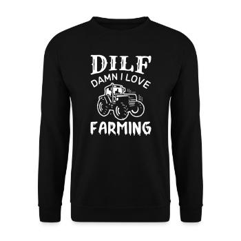 Damn I Love Farming - Sweat-shirt Unisexe - noir - Devant - Alina (178cm) & Michal (187cm)