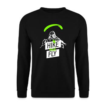 Hike and Fly Parapente - Sweat-shirt Unisexe - noir - Devant - Alina (178cm) & Michal (187cm)