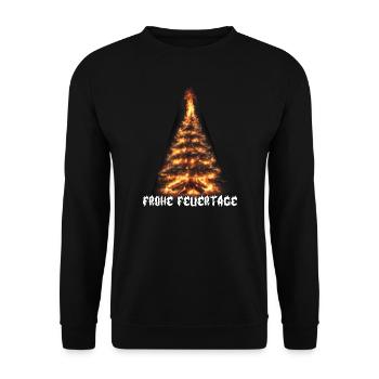 Frohe "Feuertage" S-01 - Unisex Pullover - Schwarz - Vorne - Alina (178cm) & Michal (187cm)