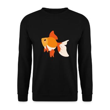 Goldfisch - Unisex Pullover - Schwarz - Vorne - Alina (178cm) & Michal (187cm)
