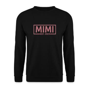 2023, Grand-mère en devenir, révélation de grossesse - Sweat-shirt Unisexe - noir - Devant - Alina (178cm) & Michal (187cm)