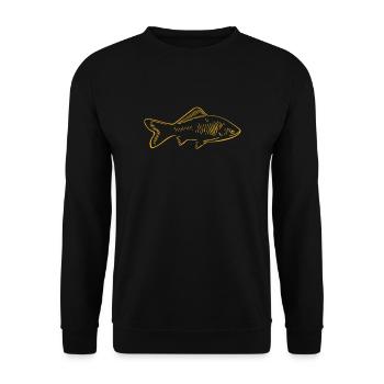 poisson - Sweat-shirt Unisexe - noir - Devant - Alina (178cm) & Michal (187cm)