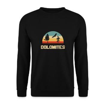 cadeau des montagnes de dolomite - Sweat-shirt Unisexe - noir - Devant - Alina (178cm) & Michal (187cm)