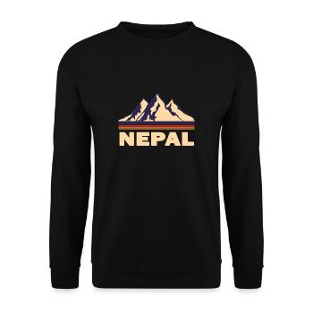 cadeau asie des montagnes du Népal - Sweat-shirt Unisexe - noir - Devant - Alina (178cm) & Michal (187cm)