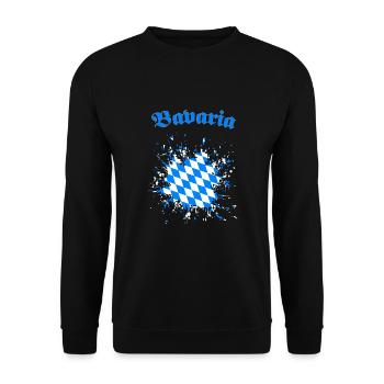 Bavaria Bavaria mask - Unisex Sweatshirt - black - Front - Alina (178cm) & Michal (187cm)