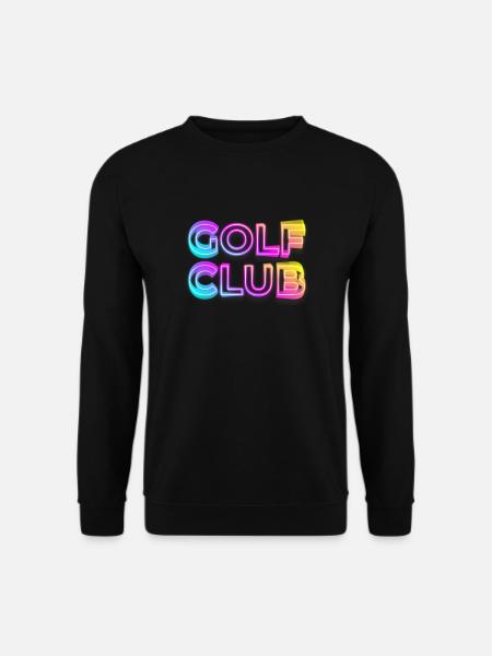 GOLF CLUB NEON RETRO 90s 80s VEREIN SPRUCH MOTIV - Unisex Pullover - Schwarz
