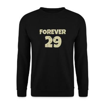 forever 29 - Unisex Sweatshirt - black - Front - Alina (178cm) & Michal (187cm)