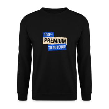 Trauzeuge - Unisex Pullover - Schwarz - Vorne - Alina (178cm) & Michal (187cm)