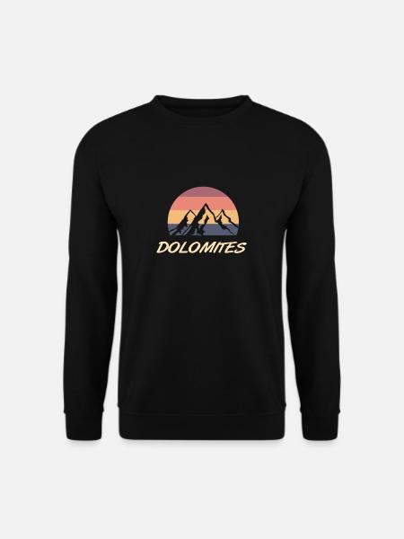 dolomite mountains retro colors - Unisex Sweatshirt - black