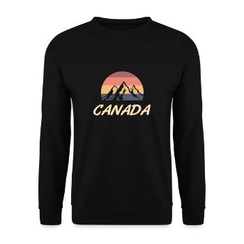 Cadeau rétro Canada mountains - Sweat-shirt Unisexe - noir - Devant - Alina (178cm) & Michal (187cm)