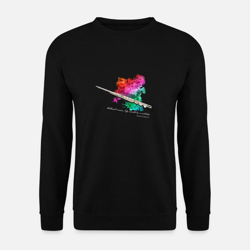 Transverse flute - Unisex Sweatshirt - black