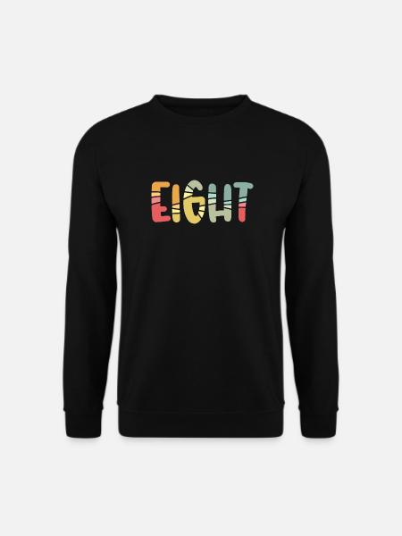 Acht-8-jähriger Geburtstag, 8-jähriges Jubiläum - Unisex Pullover - Schwarz