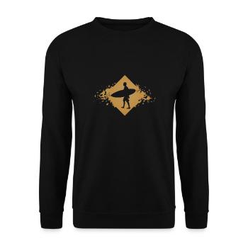 surfen surfboard surfing - Unisex Pullover - Schwarz - Vorne - Alina (178cm) & Michal (187cm)