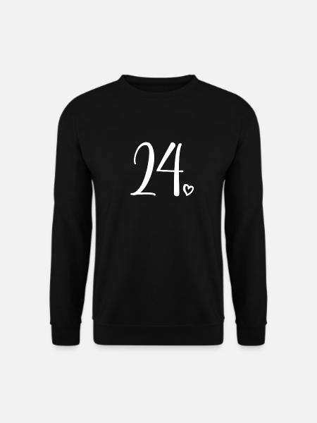 Süße Nummer 24, 24 Jahre alt, Geschenk zum 24. Geburtstag - Unisex Pullover - Schwarz
