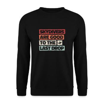 Citation drôle de parachutiste : cadeau parfait ! - Sweat-shirt Unisexe - noir - Devant - Alina (178cm) & Michal (187cm)