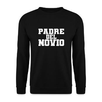 Padre del Novio Groom's Father Wedding Gift - Unisex Sweatshirt - black - Front - Alina (178cm) & Michal (187cm)
