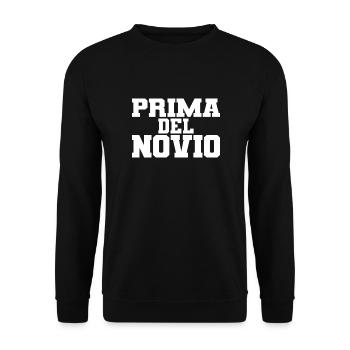 Prima del Novio Groom's Cousin Women Wedding Gift - Unisex Sweatshirt - black - Front - Alina (178cm) & Michal (187cm)