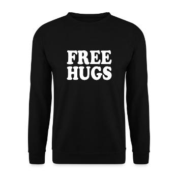 Free hugs - Unisex Sweatshirt - black - Front - Alina (178cm) & Michal (187cm)