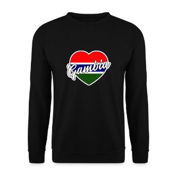 Gambia - Unisex Sweatshirt - black - Front - Alina (178cm) & Michal (187cm)