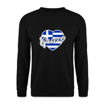 Griechenland - Unisex Pullover - Schwarz - Vorne - Alina (178cm) & Michal (187cm)