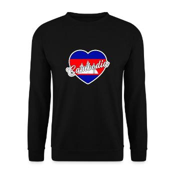 Cambodia - Unisex Sweatshirt - black - Front - Alina (178cm) & Michal (187cm)