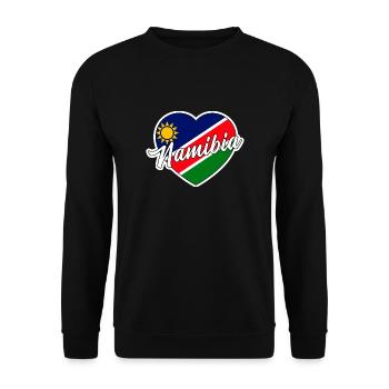 Namibia - Unisex Pullover - Schwarz - Vorne - Alina (178cm) & Michal (187cm)