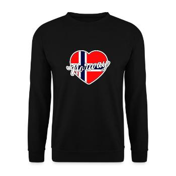 Norway - Unisex Sweatshirt - black - Front - Alina (178cm) & Michal (187cm)