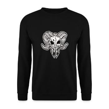 Skull Skeleton Skull Horror Cadeau d’Halloween - Sweat-shirt Unisexe - noir - Devant - Alina (178cm) & Michal (187cm)