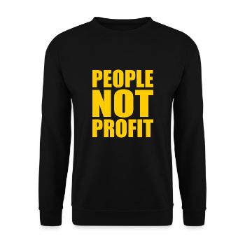 People not profit - Unisex Pullover - Schwarz - Vorne - Alina (178cm) & Michal (187cm)
