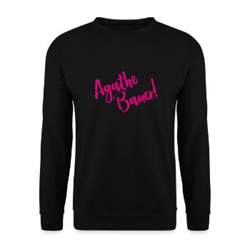 Agathe Bauer! - Lyrics - Unisex Pullover - Schwarz - Vorne - Alina (178cm) & Michal (187cm)
