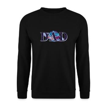 Papa vaisseau spatial planète fête des pères assorti pour les hommes - Sweat-shirt Unisexe - noir - Devant - Alina (178cm) & Michal (187cm)