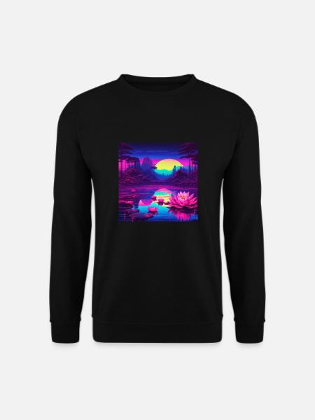 nénuphars sur le lac - Sweat-shirt Unisexe - noir